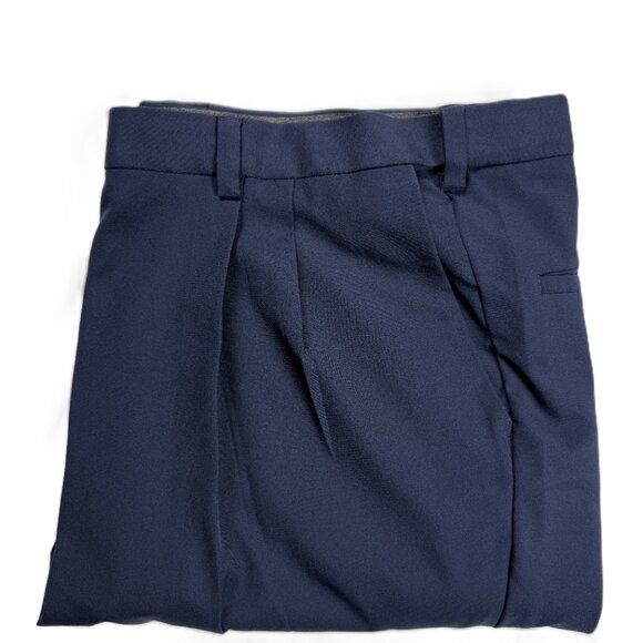 Haggar Cool 18 Pro Mens Classic Fit - Navy Pleated Pant - 48x32 Bigand Tall - Picture 5 of 9